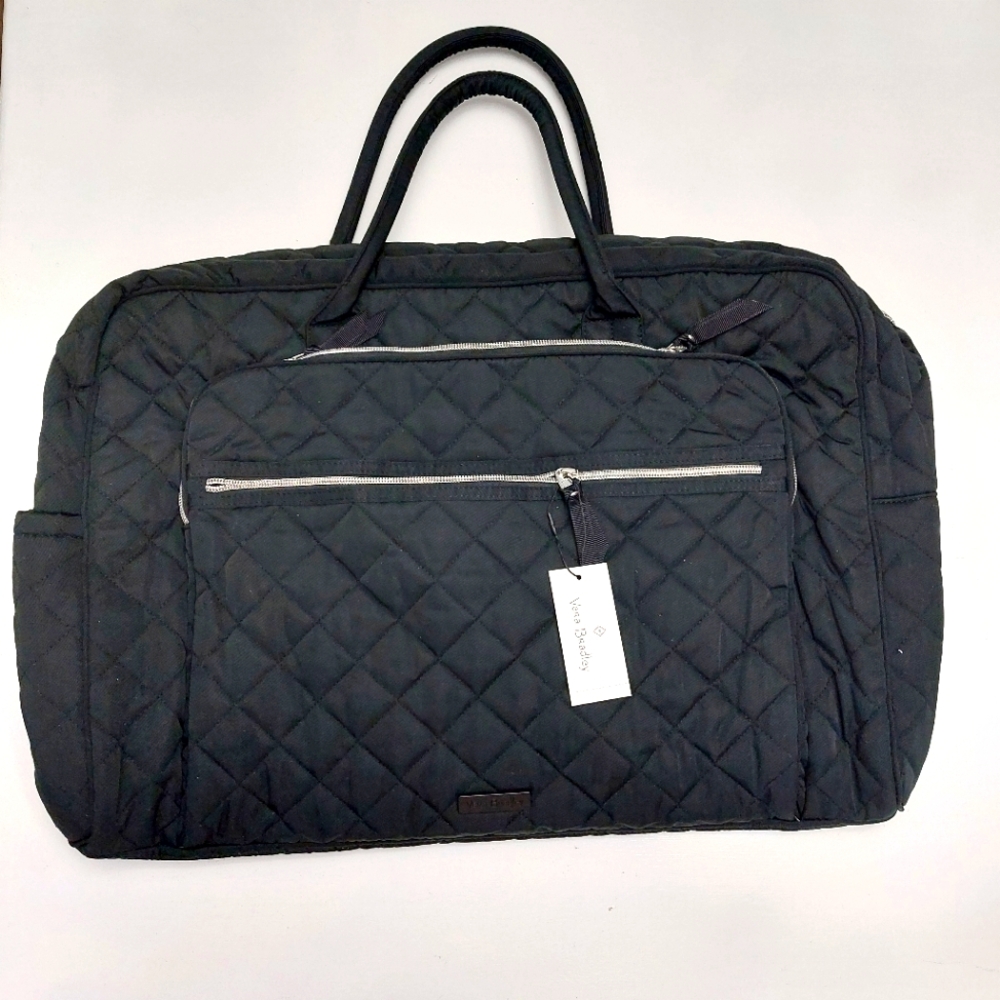 Vera Bradley Performance Twill Grand Weekender Travel Bag Classic Black NWT